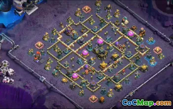 town hall 17, trophy/war base layout #50026
