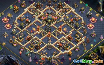 town hall 17, trophy/war base layout #50027