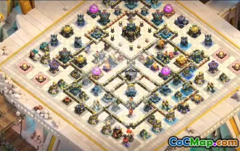 town hall 17, trophy/war base layout #50040