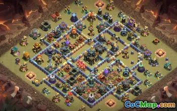 Top Coil Base Layout for Town Hall 17 #50812