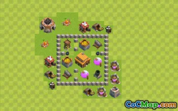TH3 Trophy Base for Clash of Clans: Defense Strategies #23319