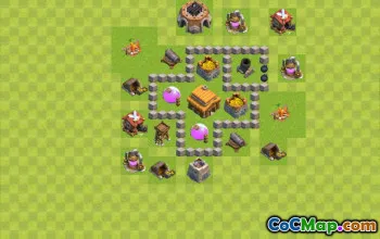 TH3 Trophy Base for Defense - Clash of Clans Strategies #23314