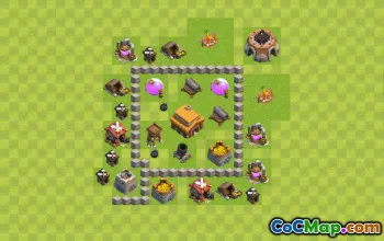 TH3 Trophy Base Guide - Clash of Clans Defense Strategy #23309