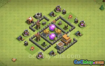 TH4 Farming Base Copy: Anti Everything for Clash of Clans #23349