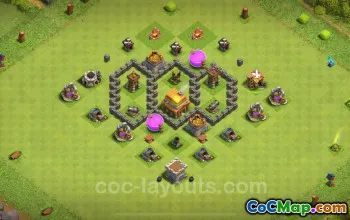 رابط قاعدة الزراعة TH4 - Clash of Clans 2024 #18022