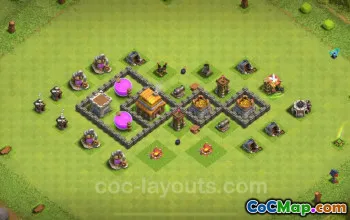 TH4 Farming Base Link - Clash of Clans 2024 Guide #18126