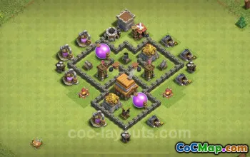 Copia base ibrida TH4 con livelli e collegamenti massimi | Guida agli scontri n. 18072