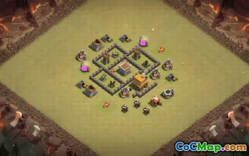 town hall 4, trophy/war base layout #38849