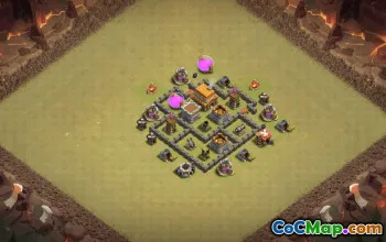 town hall 4, trophy/war base layout #38949