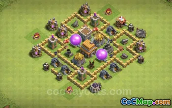 TH5 Farming Base Copy: Anti-Air Hybrid Layout - COC #23516