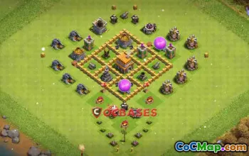 TH5 Hybrid Base: Anti 3 Stars & Barbarian - Clash of Clans #23416