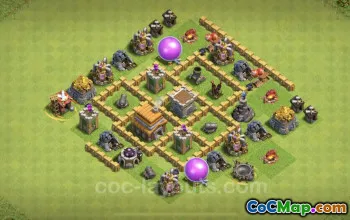 TH5 Trophy Base - Clash of Clans Anti-Everything Defense #18165