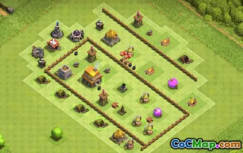 Copy Town Hall 5 Base Layouts for Clash of Clans #37162