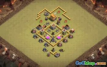 town hall 5, trophy/war base layout #39099