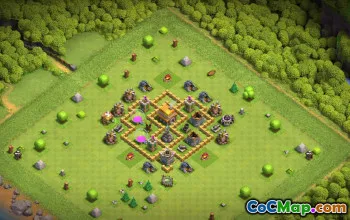 town hall 5, trophy/war base layout #39995