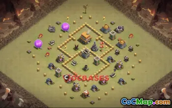 TH5 War Base with Centralized CC - Baby Dragon & Archers #19838
