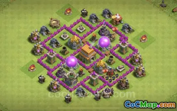 TH6 Farming Base - Anti 3 Stars | Clash of Clans Layout #18422