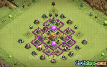 TH6 Farming Base: Anti-Everything Hybrid - Clash of Clans #18458