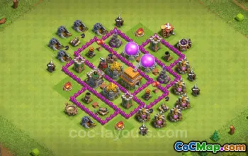 TH6 Farming Base Copy: Anti 2 Stars & Links - Clash 2024 #18307