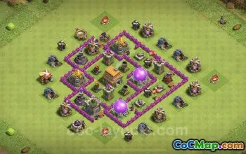 TH6 Farming Base Link - Anti 3 Stars Hybrid | Clash of Clans #18418