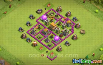 TH6 Farming Base Link - Hybrid Layout for Clash of Clans 2024 #18428