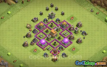 TH6 Trophy Base: Anti-Everything Hybrid | Clash of Clans #18415
