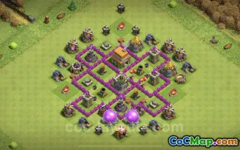 TH6 Trophy Base with Link | Anti Everything - Clash of Clans #23795