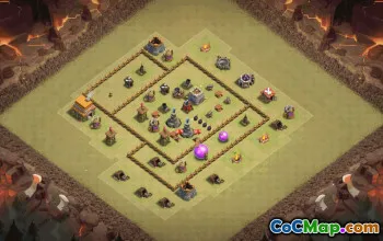 Top Town Hall 6 Base Layouts with Links #37262