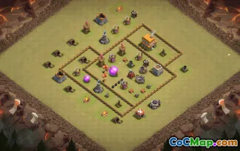 town hall 6, trophy/war base layout #37269