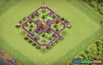 town hall 6, trophy/war base layout #40961