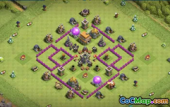 town hall 6, trophy/war base layout #41229