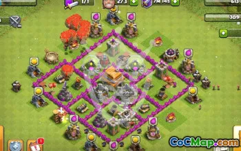 Best Town Hall 6 Base Layout with Link #46675