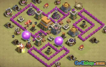 Top Town Hall 6 Base Layouts with Copy Links #50136