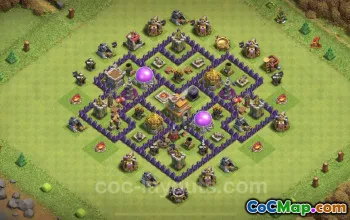 TH7 Farming Base - Anti Everything Hybrid - Clash of Clans #24118