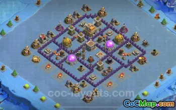 TH7 Hybrid Farming Base Layout for Clash of Clans #18817