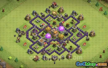 TH7 Hybrid Farming Base Link - Clash of Clans Design #24004