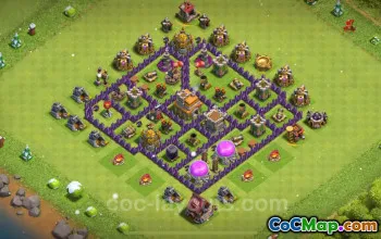 TH7 Hybrid Trophy Base Link - Clash of Clans 2024 #18526