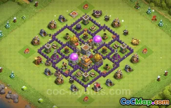 TH7 Max Farming Base - Anti 3 Stars Design | Clash of Clans 2024 #24103