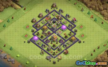 TH7 Trophy Base: Anti 3 Stars & Everything - Clash of Clans #24190
