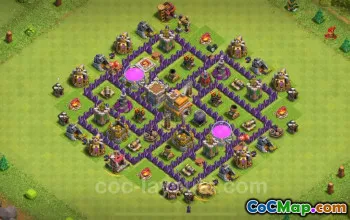 TH7 Trophy Base Copy for Clash of Clans - Defense Link #24214