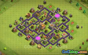 TH7 Trophy Base Copy for Clash of Clans - Defense Strategy #24191