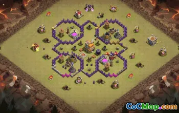 Top Town Hall 7 Base Layouts with Copy Link #36434