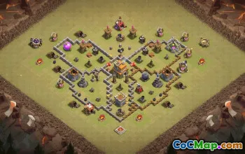 town hall 7, trophy/war/hybrid base layout #35282