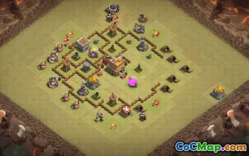 town hall 7, trophy/war base layout #34843