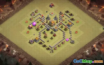 town hall 7, trophy/war base layout #35106