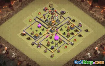 town hall 7, trophy/war base layout #35185