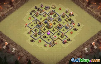 town hall 7, trophy/war base layout #35285