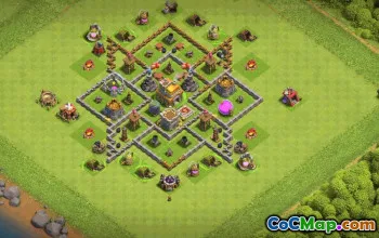 town hall 7, trophy/war base layout #35377