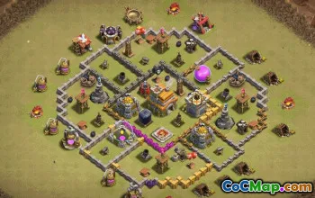 town hall 7, trophy/war base layout #35451