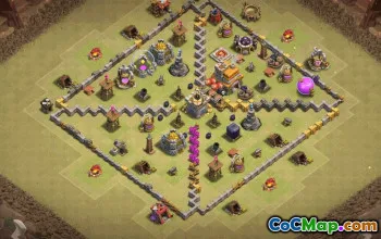town hall 7, trophy/war base layout #35453